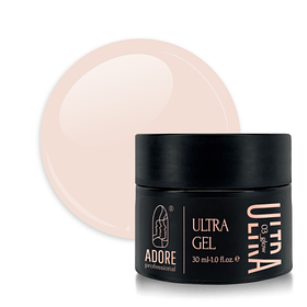 Кольоровий гель для нарощення нігтів Adore Ultra gel №03 – ultraglow, ніжний персиковий, 30 мл