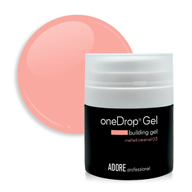 Гель для нарощення нігтів Adore one Drop Gel№03 – melted caramel, натуральний рожевий, 30 мл