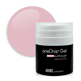 Гель для нарощення нігтів Adore one Drop Gel №02 – ballerina pink, світло-рожевий, 30 мл