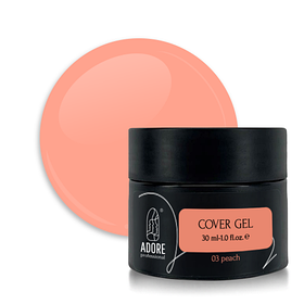Камуфлюючий гель для нарощення нігтів Adore Cover builder gel №03 – peach, персиковий, 30 мл
