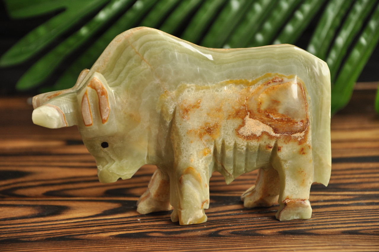 Бик з натурального каменю онікс, 15 см (колір, як на фото), фото 1