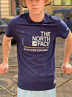 Футболка The North Face оригінал tnf котонова T-Shirt синя тнф туристична нова big logo унісекс логотип гори