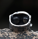 Кільце печатка перстень чоловіче сталеве DOLLA 19 з медичної нержавіючої сталі 316L з Черепом, фото 3