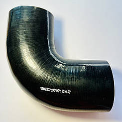 Патрубок (шланг) силіконовий кутовий (90 градусів) діаметр 90 мм