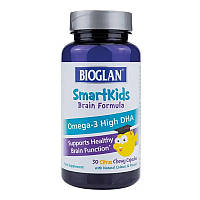Омега 3 для детей Bioglan Smartkids Brain Formula Omega-3 (30 жевательных капс, цитрус)