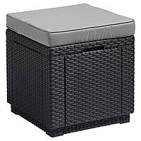 Пуф Куб із подушкою Keter Cube With Cushion 213785 графіт