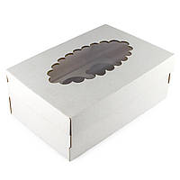 Упаковка для кексов (на 6шт) упрочненная с окном 255*178*100мм