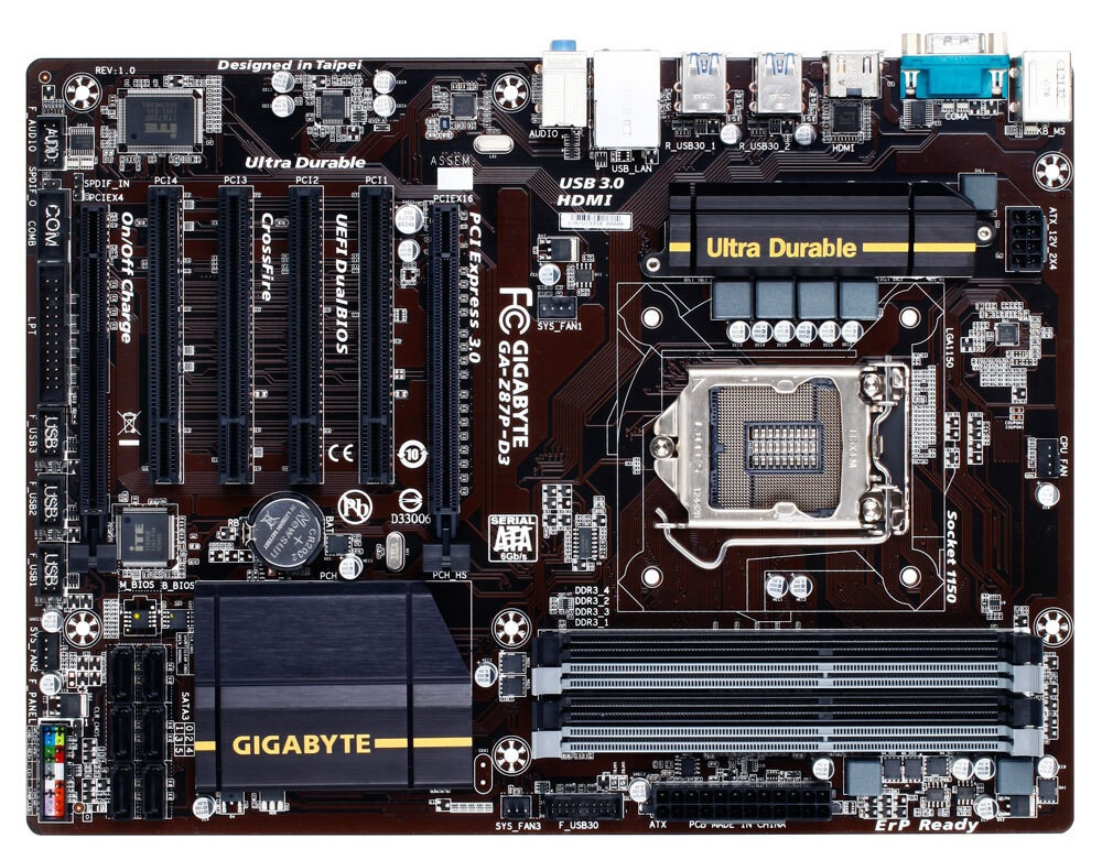 Материнська плата  Gigabyte GA-Z87-D3    Socket 1150 Гарантия 3 мес.