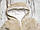 68 3-5 міс з підкладкою махровий пухнастий плюшевий  чоловічок для новонароджених на виписку з вушками 3881 КПЧ, фото 3