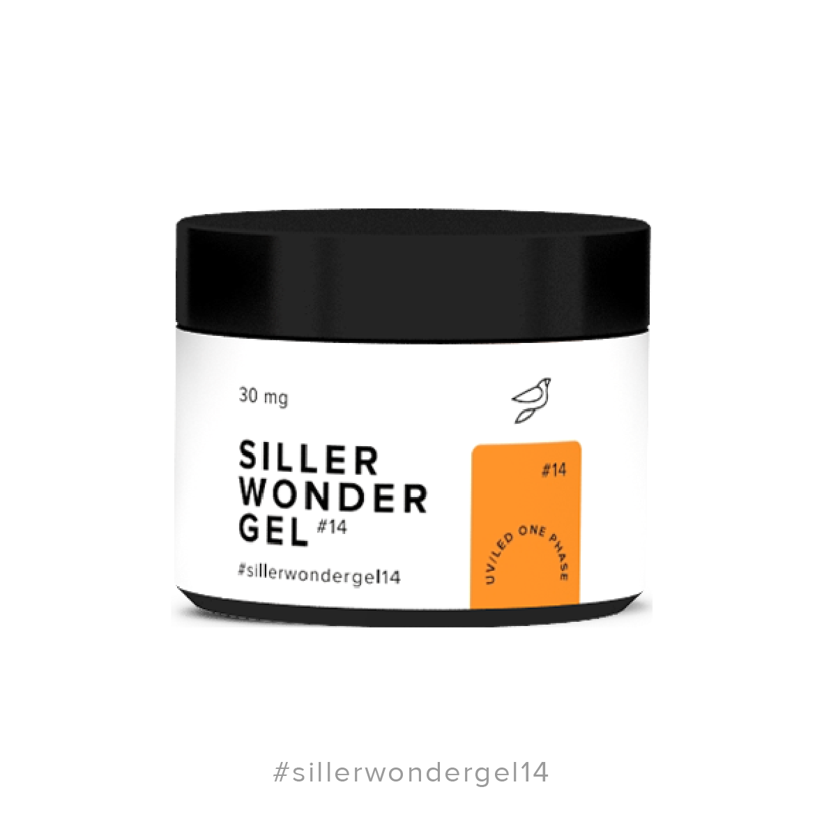 Гель для нарощування Siller Wonder Gel №14 (помаранчевий), 30 мл