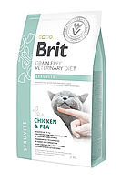 Лечебный корм Брит Brit GF Veterinary Diet Cat Struvite для кошек при мочекаменной болезни, 2 кг