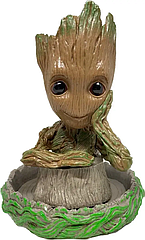 Горщик кашпо для квітів та канцелярії Грут Groot G1 з підставкою пень