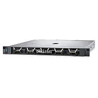 Сервер Dell PowerEdge R250, E-2314 2.8GHz/4-core/1P, 16GB-U, 480TB Ssd, 4LFF HP, 700W, 1U, iDRAC9 Express, 3Y