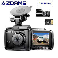 Відеореєстратор Azdome GS63H Pro з двома камерами