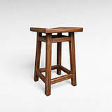 Табурет ПАБ Хвиля Дерев'яний з масиву дерева Вільха для Кав'ярні Балкону Кухні 58 см, фото 2