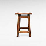 Табурет ПАБ Хвиля Дерев'яний з масиву дерева Вільха для Кав'ярні Балкону Кухні 58 см, фото 4
