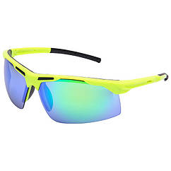 Окуляри спортивні сонцезахисні велорожечки Zelart 5265 Neon Green-Light Blue