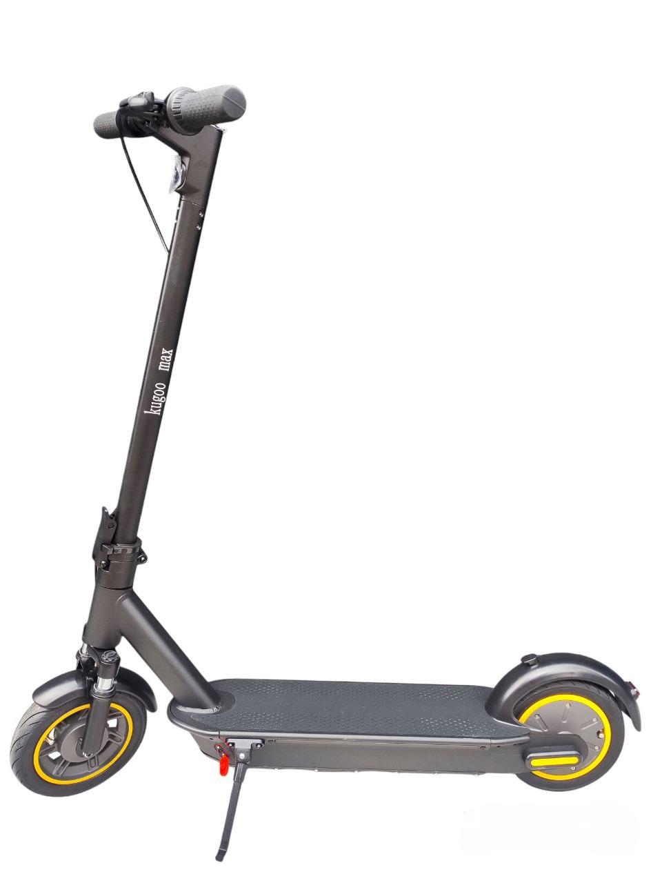 Електросамокат KUGOO G30 Max 600W 15Ah чорний, з переднім амортизатором, з надувними колесами, фото 1