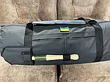 Сумка баул на 100л Оксфорд сірий + підсумок для лопати та стропи для каримату, фото 2