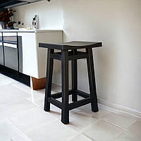 Напівбарний табурет ПАБ Хвиля Дерев'яний з масиву дерева Вільха для Кав'ярні Балкону Кухні 58 см