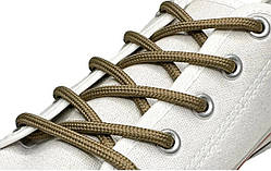 Шнурки для взуття, круглі, товщина 4,5мм, довжина 120см, колір койот