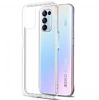 TPU чехол Epic Transparent 1,0mm для Oppo Reno 5 4G Бесцветный (прозрачный)