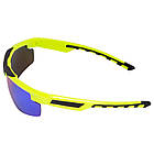 Окуляри спортивні сонцезахисні велочці Zelart 5288 Neon Green-Blue, фото 3