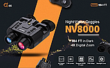 Бінокулярний прилад нічного бачення Dsoon NV8000 (до 400м) кріплення на голову + адаптер FMA L4G24 + карта 64Гб, фото 9