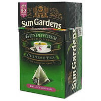 Зелений чай Sun Gardens Green Gunpowder 20 пірамідок