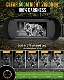 Бінокль нічного бачення NV500 5X 1080P (до 500м) Full Dark IR + карта 32G, фото 9