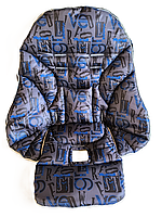 Чохол DavLu до стільчика для годування Peg Perego Siesta Букви модерн на темно-сірому (000043)