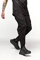 Топовые мужские штаны карго черного цвета, комфортные черные брюки для парней стрейч