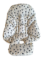 Чохол DavLu до стільчика для годування Peg Perego Siesta фламінго на молочному (000046)