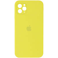 Силиконовый чехол Silicone Case Full Camera для iPhone 11 Pro Bright Yellow
