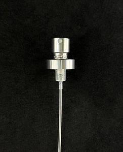 Сріблястий розпилювач спрей під завальцювання для парфумерії 20 мм металевий  PS Spray