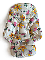 Чохол DavLu до стільчика для годування Peg Perego Siesta квіти на молочному (000048)