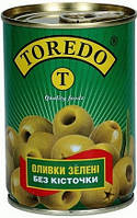 Оливки зеленые без косточки Toredo 300 мл в жестяной банке