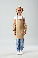 Фартух для праці і творчості з косинкою 6-10 років (бежевий)