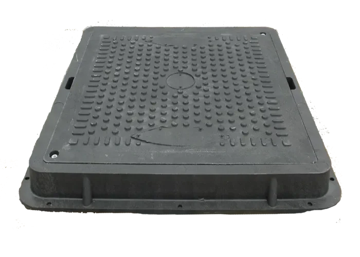 Люк каналізаційний полімерпіщаний квадрат. чорн. навант. до 1,5т  ІНСТАЛПЛАСТ 60х60, фото 1