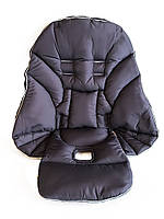 Чохол DavLu до стільчика для годування Peg Perego Siesta Букви темно-сірий з фіолетовим відтінком (000053)