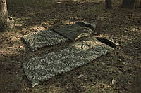 Спальный мешок с флисом ЗИМА (одеяло с капюшоном), Пиксель, ширина 100 см
