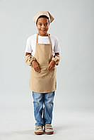 Фартух для праці і творчості з косинкою 6-10 років (бежевий)