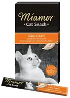 Лакомство Miamor Cat Cream Kase-Cream с кальцием для здоровья костей и зубов взрослых кошек, 5 стиков х 15 г