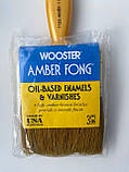 Пензель малярний натуральна щетина Wooster amber fong 75 мм, фото 3