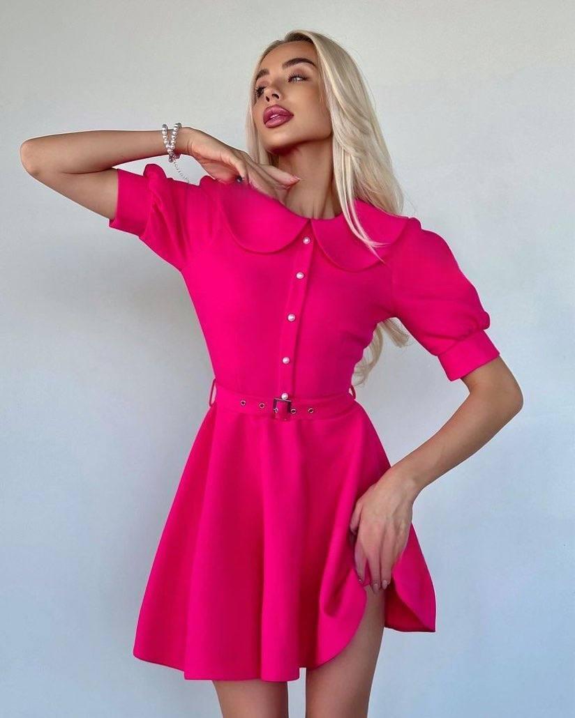 Стильна жіноча сукня сонце рожева Новинка 2024