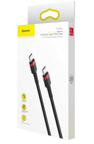 Зарядний кабель Baseus Type-C - Type-C 1m PD2.0 60W 20V/3A Cable для швидкого заряджання та передачі даних