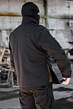Зимова військова куртка Soft Shel (софтшел) чорний, фото 3