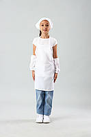 Фартух для праці і творчості з косинкою 6-10 років (білий)
