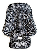 Чохол DavLu до стільчика для годування Peg Perego Siesta абстракція чорний (000058)