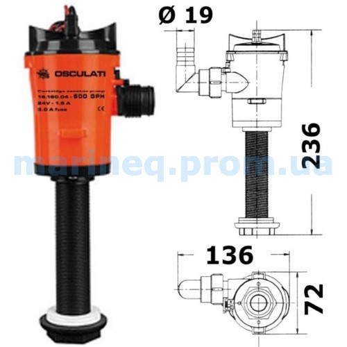 Відцентровий компресор Europump, через перегородку, прямий, фото 1